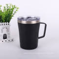 Customized New 12oz coffee tumbler stainless steel egg shape house mug wine double wall travel cup with handle and lid